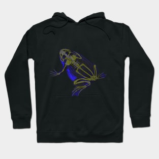 Skeleton Frog Interactive Yellow&Blue Filter #2 By Red&Blue Hoodie